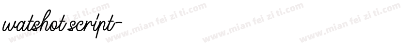 watshot script字体转换